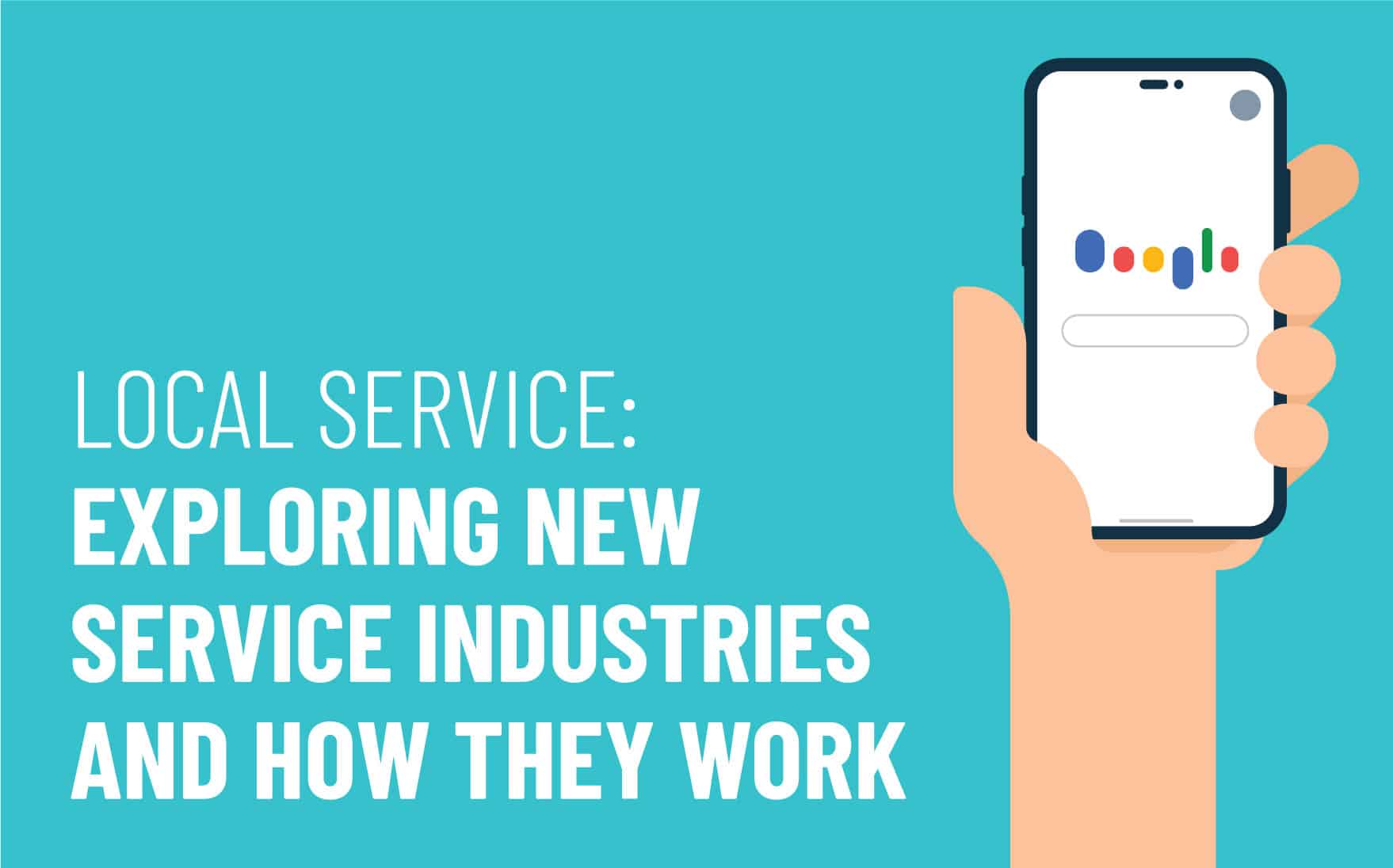 Google Local Service Ads | Hand holding phone doing a google search | PMC Media Group